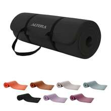 Altera Yogazen - Tapete de Yoga 15 mm Extra Grueso Mat Antideslizante e Impermeable con Correa 190x62 cm Ideal para Pilates Ejercicio Estiramientos y Meditación en Casa o Gym - negro - Ver 8