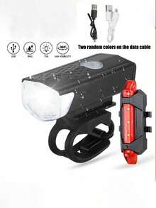 2pcs Bicycle Front Light, Super Bright, Night Riding Warning Light, Outdoor Cycling Gear Set, Bicycle Light Set, 1 Front Light And 1 Rear Light - Multicolor - View 11