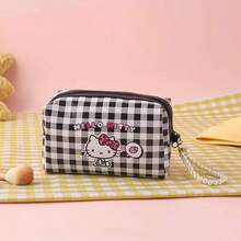 Bolsa de cosméticos con licencia oficial de Sanrio Hello Kitty, adorable bolsa de almacenamiento con diseño de patrón de Kitty, conveniente para llevar artículos personales con diseño de asa - Ver 9