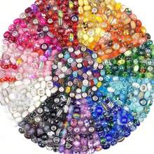 50pcs 9x14mm Assorted Color Style Large Hole Beads, Colorful DIY Bracelet Jewelry Making Supplies, Bohemian Style - Multicolor - View 3