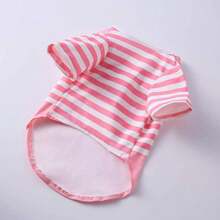1pc Suspender Bear Pet Dog Clothes, For Spring & Autumn - Baby Pink - View 3