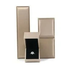 1pc Multi-Color Luxury PU Leather Jewelry Storage Display Gift Box, Full Set Can Store Rings, Earrings, Studs, Necklaces, Bracelets, Bangles, Divided Into Long/Short Ring Box, Pendant Box, Bangle Box, Long Chain Box, Jewelry Store Counter Display, Proposal Gift, Jewelry Packaging And Storage Box, Velvet Lining Anti-Scratch And Wear-Resistant, Red / Champagne Gold / Grey Multi-Color Options - Champagne - View 10