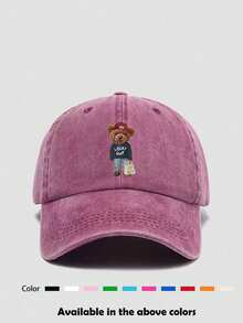 1 Stück Unisex bedrucktes, verwaschenes Baseball Kappe im Vintage-Stil, atmungsaktiv, Sonnenhut für Sport, geeignet für tägliche Ausflüge, Angeln, Outdoor-Reisen - Verschiedenfarbig - Übersicht 13