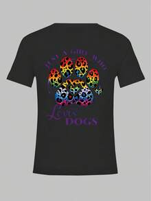 Camiseta de manga corta para mujer estilo vacaciones, elegante y casual, top de verano que combina con todo. - Negro - Ver 2
