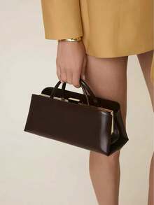 High-Quality Metal Frame Handbag For Women, Luxury Tote Bag With Multi-Layer Magnetic Closure, Elegant French Style New Design - Multicolor - View 3