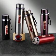 1升/33.81盎司保温水瓶，保温/保冷，适用于水、茶、咖啡，真空不锈钢材质，也可作水杯使用，开学季必备 - 彩色 - 查看 3