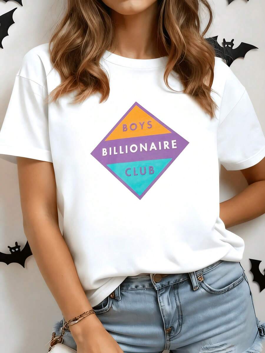 Geometric Symbol With Colorful Triangles Evoking Positive Energy, Confidence, And A Free Spirit, Inspired By Unity And Self-Improvement. Modern Casual Women's T-Shirt For Everyday Wear. - White - View 1