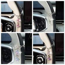 Colgante de cadena para colgar en el coche con diseño de mariposa - A - Ver 1