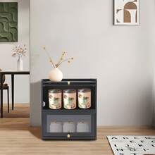 Storage Cabinet Countertop Storage Cabinet Modern Storage Cabinet 42*25*50cm - Black - View 1