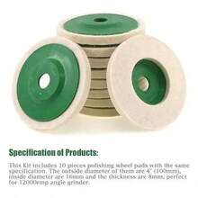 10pcs Wool Felt Pads For Polishing Wheel - 1 - View 6