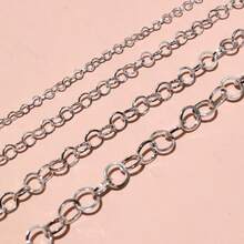 2 Meters Stainless Steel Polishing Necklace O-Ring Chain For DIY Jewelry Findings Making Materials Handmade Supplies - Steel Chains - View 1