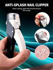 2Pcs Stainless Steel Anti-Splash Nail Clipper & Nail File Set, Precision Nail Trimming & Shaping Tool, Professional Manicure Pedicure Grooming Kit For Men & Women, Portable Nail Art Supplies, Travel & Camping Essential - Multicolor - View 1