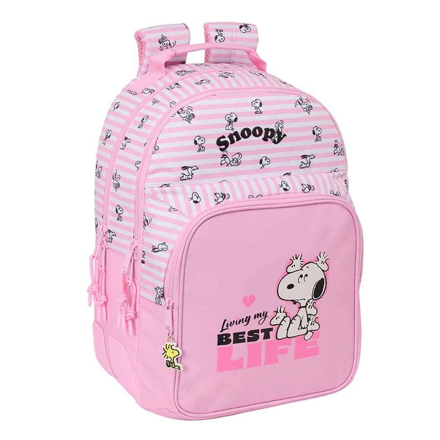 Safta SNOOPY 大型輕便進化版書包,帶可拆卸可清洗輪子,兒童返校背包,符合人體工學的加厚肩帶,大容量前置口袋和水壺袋 - 免費送貨 ✅ 西班牙大陸地區 24/48 小時送達 - 選項5 - 查看 1