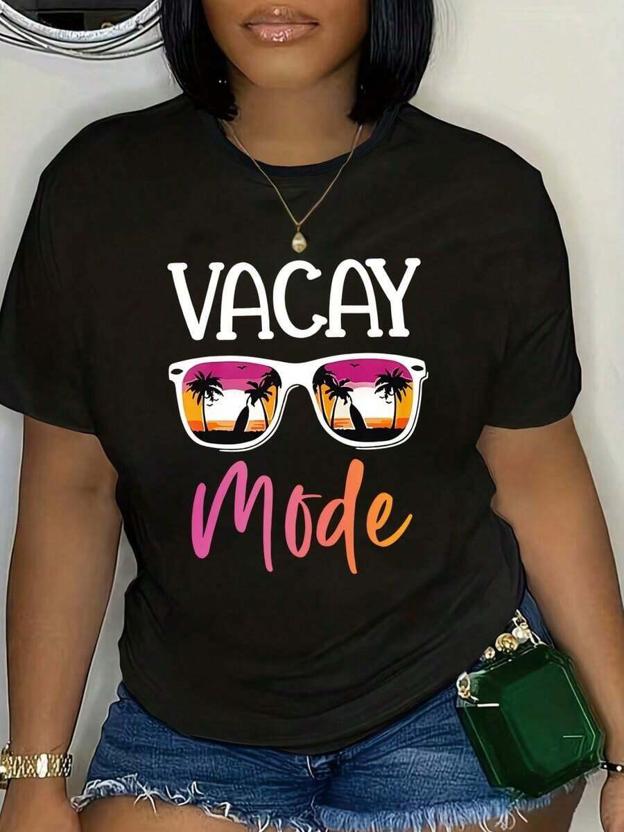 Camiseta de manga corta a la moda 1111 - Negro - Ver 1