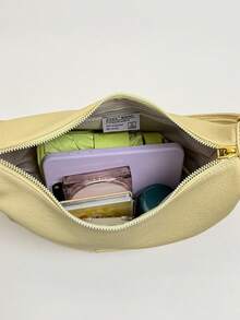 休闲百搭通勤极简斜挎包 - 黃色 - 查看 8
