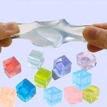 1 pièce Nouveau jouet anti-stress à presser en forme de glaçon de maltose, glaçon transparent, outil anti-stress très attrayant, presser pour libérer les émotions, convient aux adolescents et aux adultes, petit cadeau de classe, cadeau d'anniversaire, cadeau de vacances, cadeau parfait, cadeau pour passionnés - Multicolore - Voir 12