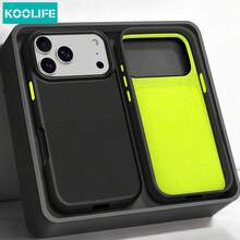 Koolife 1pc Black Magnetic TPU Phone Case, Minimalist Matte Surface With Anti-Slip Grid Texture, Shockproof Protective Shell For Iphone18pro/18pro Max/17/17pro/17promax/16/15/14/13 - Black - View 2
