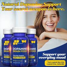 Miriyalyad Dopamine Brain Food Supplement W/L- Promotes Mental Drive, Clarity & Focus - Supports Mental Energy - 60 Capsules - 1PCS - 查看 2
