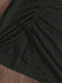 Swim  Falda de pareos con cordón delantero - Negro - Ver 3