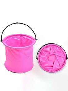 Foldable Bucket With Handle, Mini Collapsible Beach Bucket, Pencil Wash Bucket, PVC Paint Bucket, Multi-Functional Foldable Fishing Bucket For Outdoor Use, Gardening Watering, Cruise Cleaning, Camping, Travel, Beach, Pool, Picnic Essentials - Folding Bucket - View 22