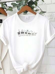 Women's Vintage T-Shirt, White, Printed, 180 G/M², 100% Cotton, Round Neck, Casual And Relaxed Fit, PriFashion - 白色 2 - 查看 7
