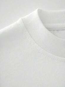 200g Pure Cotton T-Shirt 2025 Summer Ladies New Short Sleeve Pure Cotton Holiday Pattern Short Sleeve Round Neck Couple Wear Small Shirt Tops - White - View 3