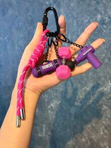 Series Creative Design Colorblock Sweet & Cool Sporty Style Bag Charm, Summer Fashion Savior Keychain, Backpack Pendant, Jewelry Keychain - Multicolor - View 4