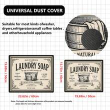1pc Home Decor Washing Room Pattern Printed Washing Machine Dust Cover Mat, Rubber Soft Bottom, Washing Room Accessory, Washing Machine Top Protective Pad, Quick Absorbent And Dry, Refrigerator Dust Cover Mat, Coffee Maker Countertop Absorbent Mat, Diatomite Draining Mat, Modern Laundry Room And Kitchen Appliance Washing Machine And Dryer Dust Cover, Home Decor, Kitchen And Dining Room Decor - Multicolor - View 11