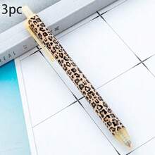 1 Or 3pcs 2026 New Leopard Print Ballpoint Pen Set, Featuring Pressure-Activated Design. Fun And Simple Printed Ballpoint Pens, Ideal For Journaling And Gift-Giving. Perfect For Weddings And Valentine's Day. Available In 5 Colors (New Light Brown Leopard, New Dark Brown Leopard) - Multiple Styles - View 17