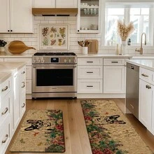 1pc Husky Pattern Printed Linen Kitchen Rug, Bathroom Mat, Doormat, 3D Printed Rectangular Carpet For Living Room, Bedroom, Hallway, Bathroom, Laundry Room - Polyester Rug For Indoor And Outdoor Home Decor - Multicolor - View 3