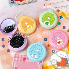Cepillo de Pelo con Espejo Dos en Uno de los Ositos Cariñositos, Portátil para Viajes, Accesorio de Peinado para Mujeres y Niñas, Regalo - CHX345 - Ver 1