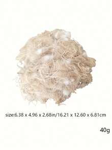1pc Bird Nesting Material - Bird Nesting Pad, Hummingbird Nesting Material, Gold Wire Material, Finch Nesting Material, Parrot Nesting Material, Suitable For Bird Cages, Gardens And Tree Trunks, 40g - View 4
