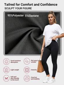 3 Confezioni di Leggings casual versatili da donna in nero, collant elastici per fitness, allenamento, corsa, adatti per primavera/estate, attività all'aperto, feste in spiaggia, festival musicali, allenamento domestico, yoga, squat, sollevamento glutei, modellatura - Multicolore - Visualizzare 11