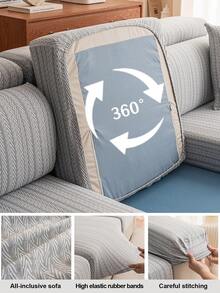 1 chiếc vỏ đệm sofa chống thấm nước và chống nước tiểu, dùng được cả bốn mùa, kiểu dáng đơn giản và hiện đại, co giãn, thân thiện với thú cưng và chống bẩn, kiểu mũ tắm có thể tháo rời, phù hợp với sofa chữ L và sofa 1/2/3/4 chỗ ngồi (Bán lẻ từng chiếc) - Màu Xám nhạt - Xem 10