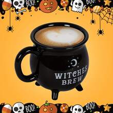 1pc Witch Cauldron Mug - Halloween Ceramic Mug, Suitable For Coffee, Tea, Potions, Witchcraft Parties, Gothic Brew Chalice, Unique Gift For Men And Women - Multicolor - View 7