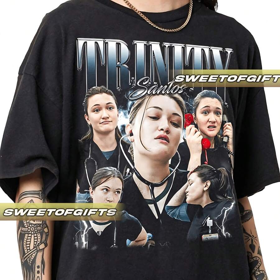 Limited Trinity Santos The Pitt T-Shirt - Unisex Vintage 90s - Black - View 1