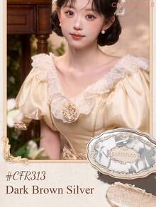 CHEERFLOR 4-Color Western Retro Eye Shadow Palette, With Mirror, Matte & Shimmer Textures, High Pigmentation, Smooth & Lightweight, Portable Design, Includes Highlighter & Blush, All-In-One Makeup Palette - #CFR313 - View 5