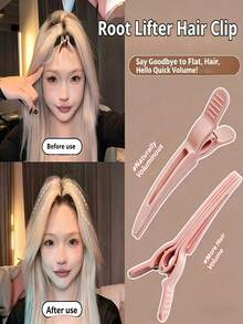 6/3/1pc Set 3-In-1 Seamless Volumizing Hair Clips, No-Heat Root Volumizing Tool, Non-Slip Matte Alligator Hair Clips, High Volume Hair Accessory, Suitable For Daily, Wedding, Travel, Makeup, Ideal Gift For Hairstylists And Beauty Enthusiasts - A - View 7