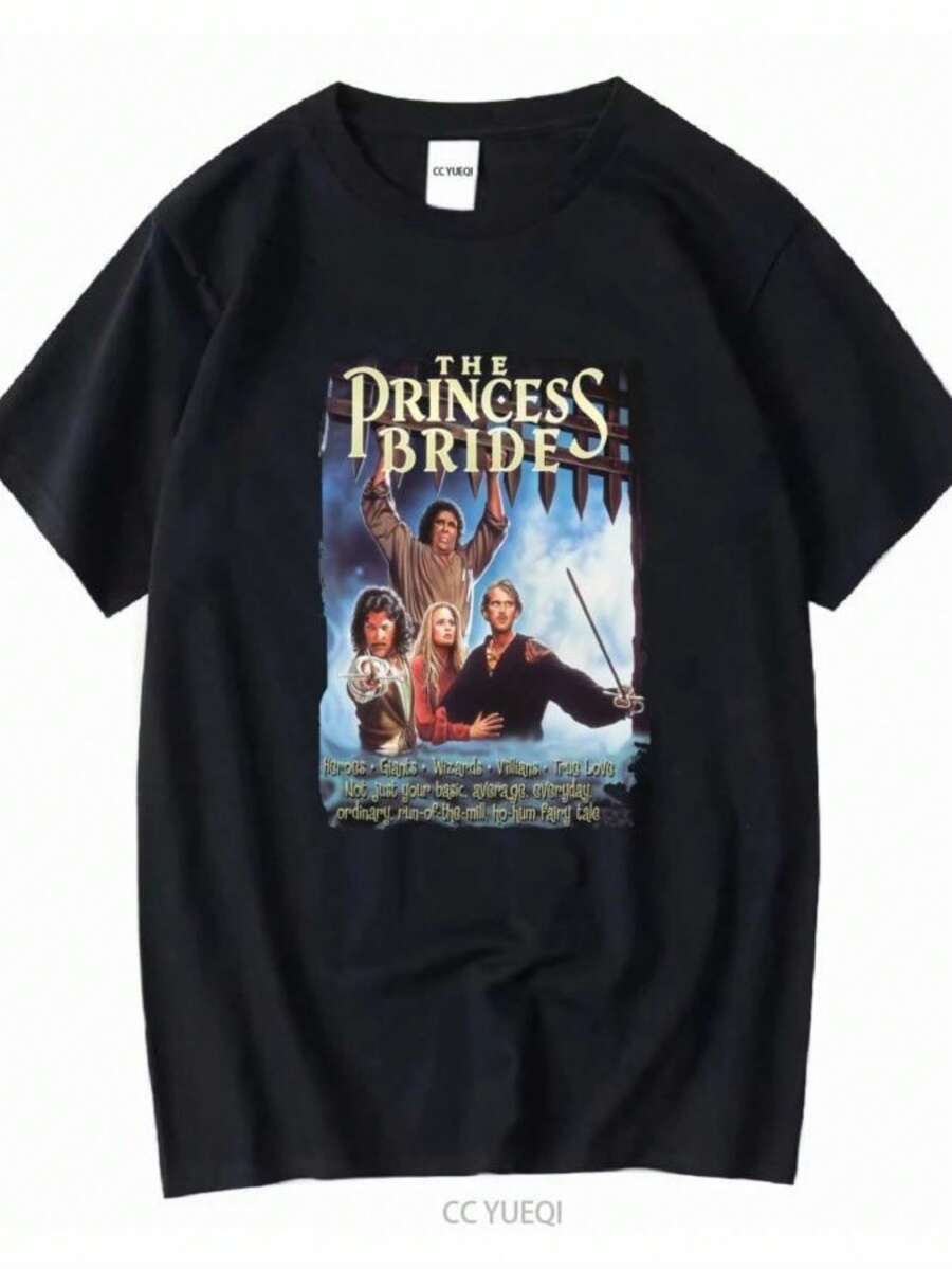 Women's Blouses The Princess Bride Alt Poster T Shirt Mens Licensed 80s Movie Light Blue Vintage Washed Stylish Comfortable Soft Fashion - 黑色 - 查看 1