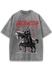 New 2026 Model, 100% Washed Cotton, Urban Casual Style, Suitable For Parties Or Festivals, Soft And Breathable Fabric, Modern Print Design, Unisex, Lightweight And Comfortable To Wear, Vintage Fashion Design. - Black - View 7