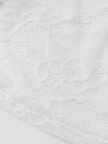 Women's Off One Shoulder Tops Summer Fashionable Lace Floral Batwing Short Sleeve Shirts - Blanco - Ver 10
