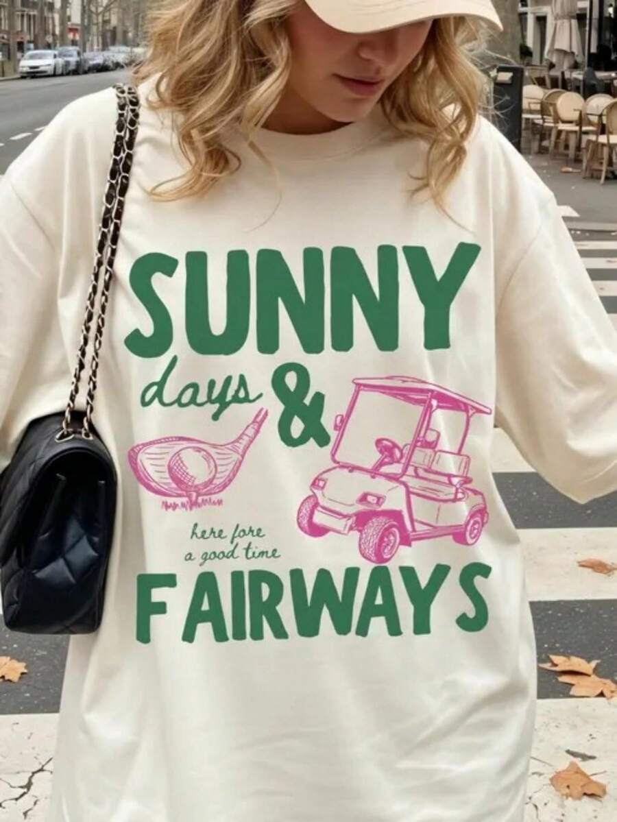 Camiseta de Moda para Mujer 2026, Cuello Redondo, Ropa de Primavera/Verano, Opción Casual a la Moda, Diseño con Estampado Divertido, Adecuada para Ocasiones Festivas, Entrega Local. TBBJ - blanco - Ver 1