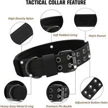 1pc Adjustable Nylon Dog Collar, Military Tactical Training Dog Collar With  Patch Panel, Suitable For Medium & Large Dogs - Multicolor - View 7