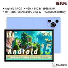 Qetupa Android 15 Tablets, Tablet 10.1" MTK 6762 Octa-Core Tablet PC,4GB RAM,64GB/128GB ROM,1TB Expand, 6000mAh Battery, 5MP+13MP Dual Camera Tablet,Widevine L1, Split Screen, Family & Work - Blue - View 2