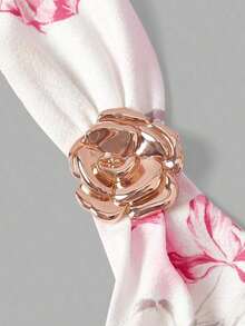 xheSHEIN MOD Vestido midi elegante sin mangas con decoración floral 3D de metal y plisados para mujerxhe - Rosa - Ver 6