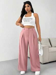 Pantalones casuales a rayas para mujer de talla grande, adecuados para exteriores, uso diario, fiestas, viajes, bodas, festivales de música, vuelta al colegio, graduación, vacaciones en la playa, ropa urbana, ropa de estar en casa, compras, paseo - Rosa coral - Ver 6