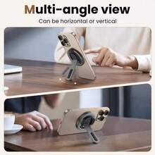 Multifunctional Foldable Phone Stand, 360° Rotatable Dual-Sided Magnetic Holder With Press Release Button, Innovative Magnetic Mount, Universal Phone Bracket For Office & Sports Use - Multicolor - View 4