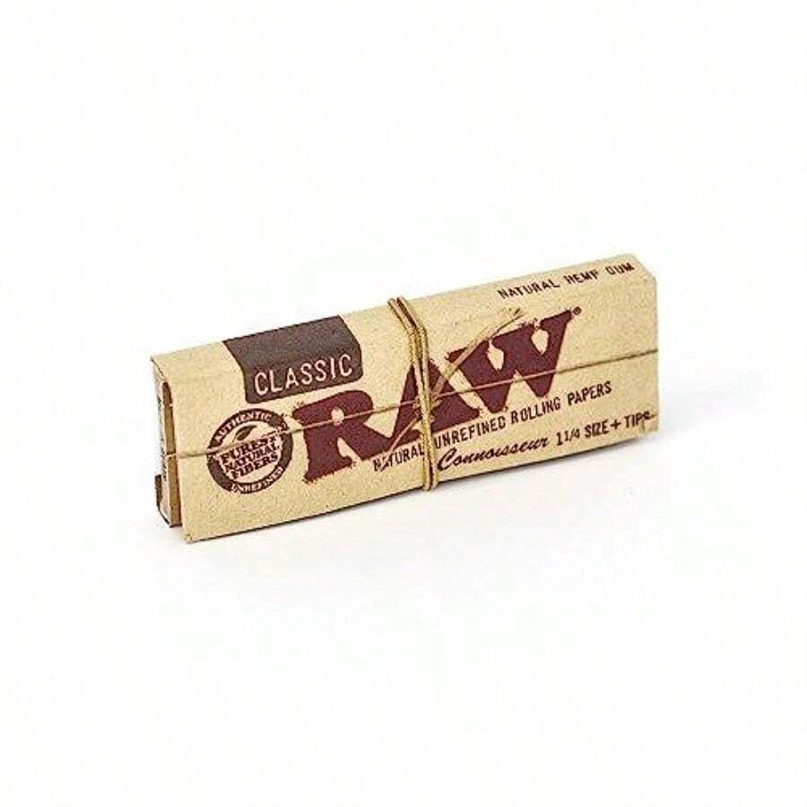 Raw Classic Conisseur 1.25 1 1/4 Rolling Paper With Tips 1 Pack - As Pic - View 1
