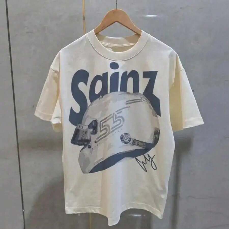 Carlos Sainz Williams F1 T-Shirt, Sainz 55 Racing T-Shirt, Vintage T-Shirt, Gift For Carlos Sainz Fans MQB2 ULYY - 白色 - 查看 1