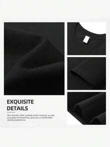Men's And Unisex 100% Cotton Watermelon Slice T-Shirt - Soft And Breathable, Short-Sleeved For Summer, With A Watermelon Patch Design, Lightweight And Casual Style, Suitable For Outdoor Activities, Picnics, And Barbecues - Matching Family Set, Machine Washable. Elegant Party Outfit, Stylish Ladies' T-Shirt, Blouses Suitable For Curvy Women, Prom Skirts, Casual Wear. Adorable Animal Print, Fun Letter Print, Versatile With Streetwear. - 黑色 - 查看 4